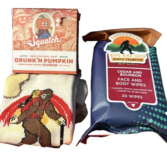 Dr. Squatch- Bigfoot Gift Box Bundle – “Not a Savage” Boo Box Socks-Halloween - Picture 4 of 6